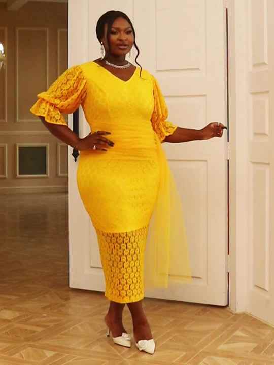 chinese dress ladies Women's Celia A-Line Cap Sleeved Mesh Lace Mini Dress S/M/L/Customize Creamy Yellow Mean Blvd Creamy Yellow / M