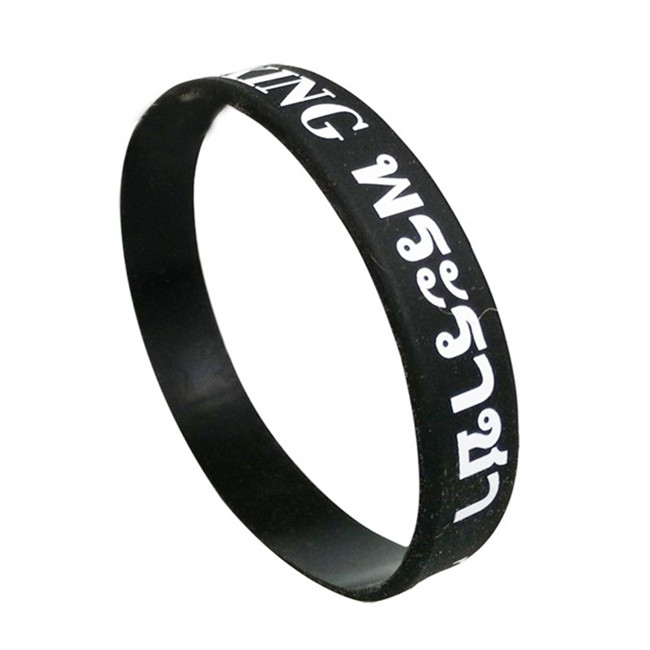 BS-004 Гравированный с заполняющим силиконовым браслетом с пользовательским логотипом