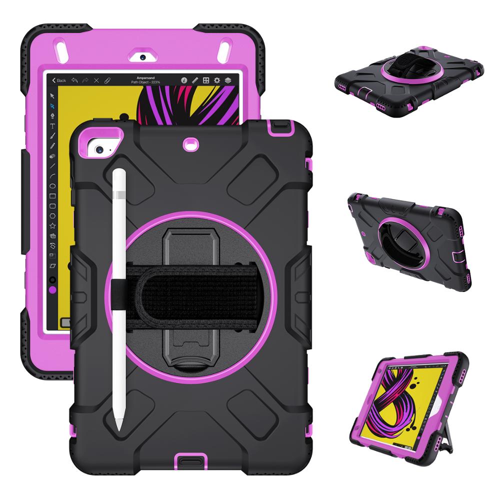 Лидер продаж ремешок ручка плечевой ремень носить 360 Вращающийся Heavy Duty панцири планшеты Чехол для iPad mini 4 5