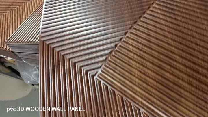 30cm Wooden Textures 3d Wall Panels Flame Retardant Wood Grain Pvc ...