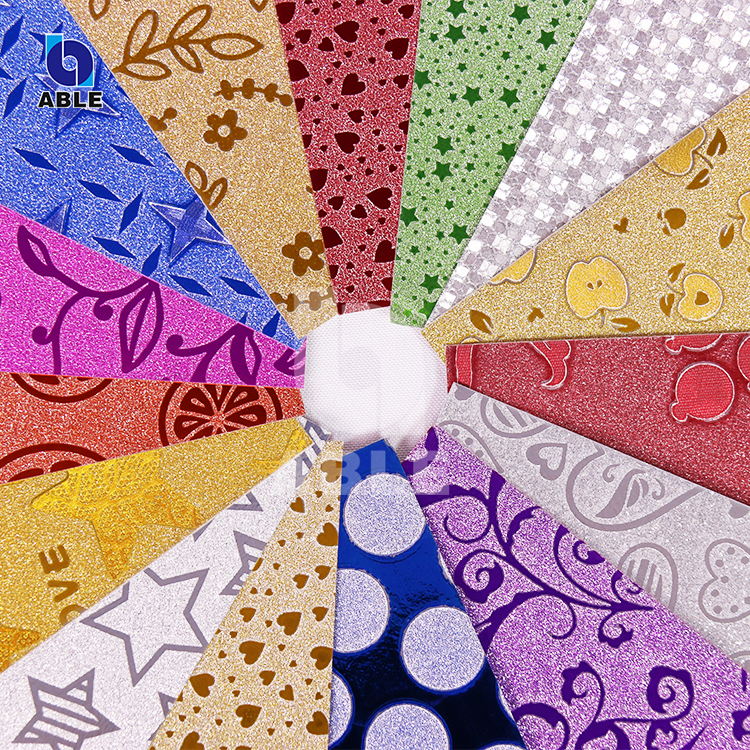 Factory Quality 250GSM Glitter Patterned Paper Cardstock from China