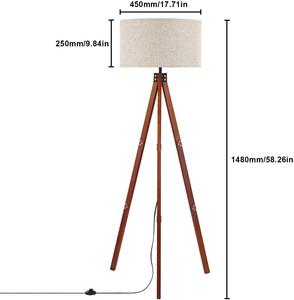 wooden tripod floor lamp base