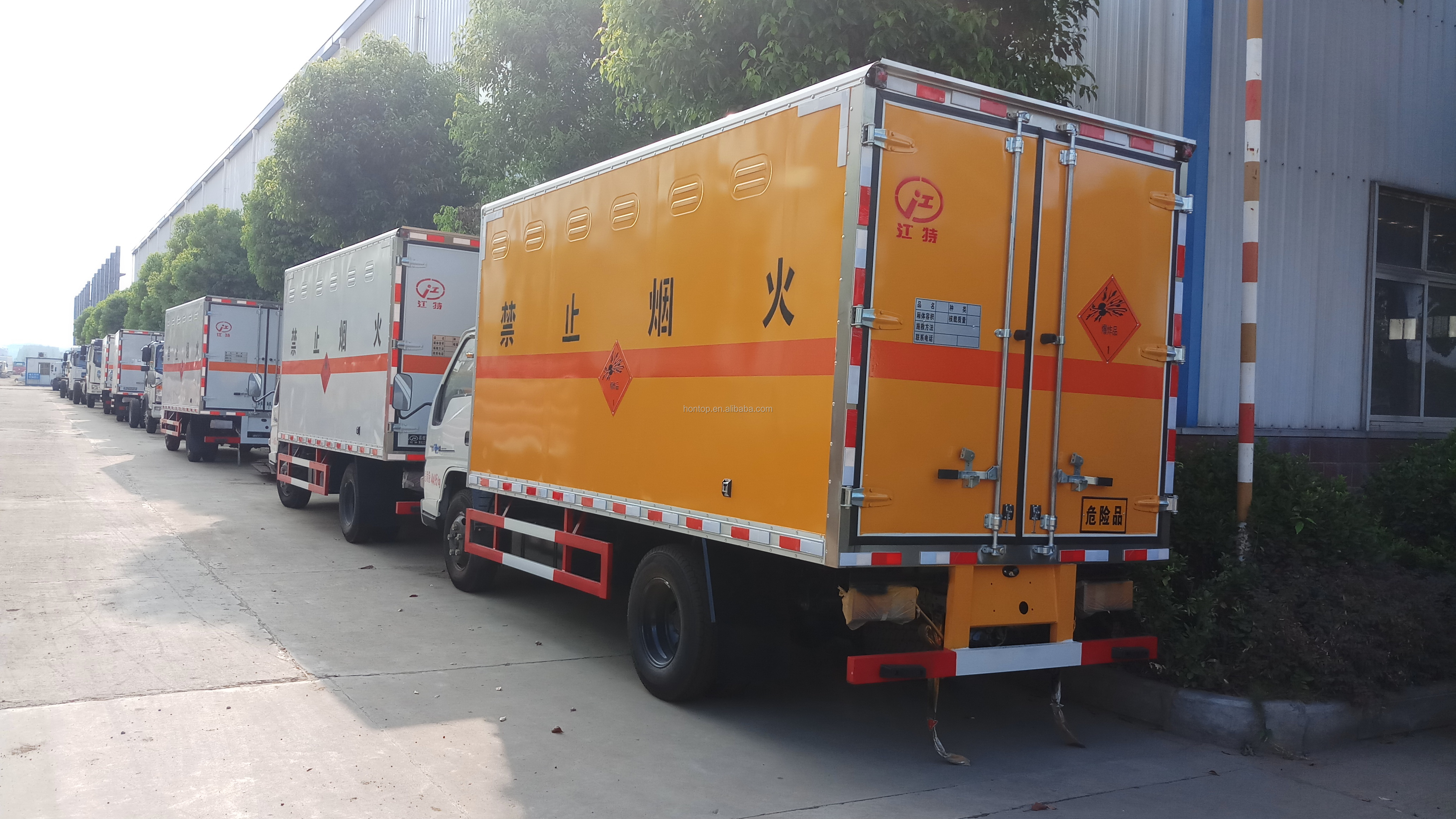 工厂供应jmc 3-5吨易燃液体货箱危险品运输卡车