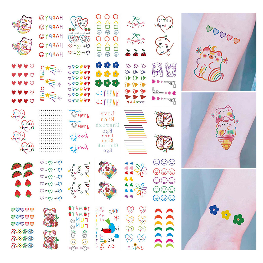 3D тату-наклейки на тело, руки, лицо, декоративные татуировки, временные тату-наклейки, оптовая продажа