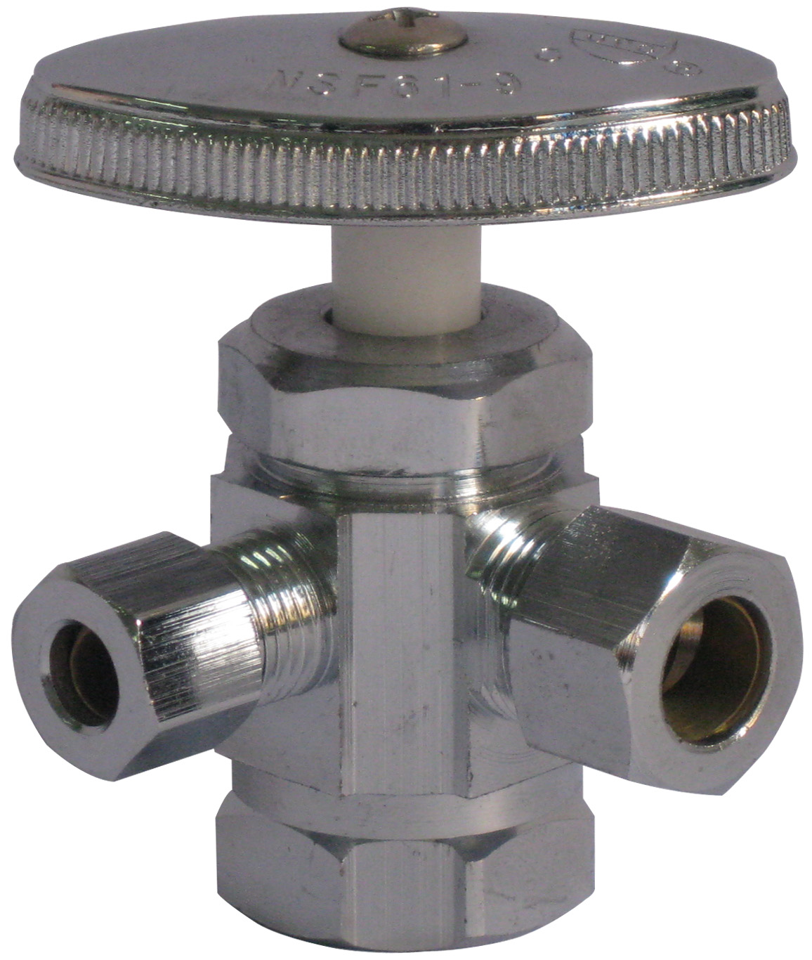 High quality brass three-way zinc alloy handle bathroom toilet corner stop valve fitting