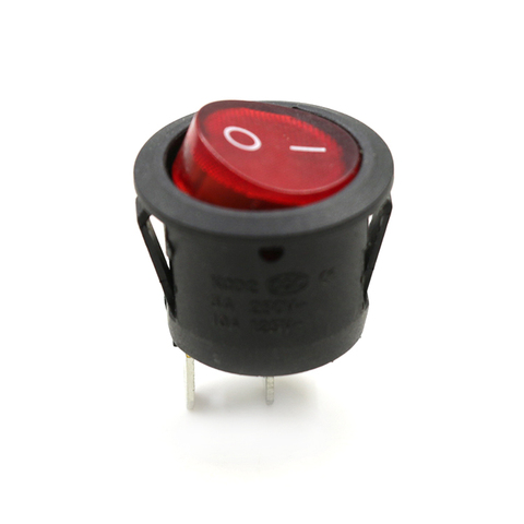 Rosso 240 V Illuminato Rocker Interruttore 10 Amp DPST TAG 4