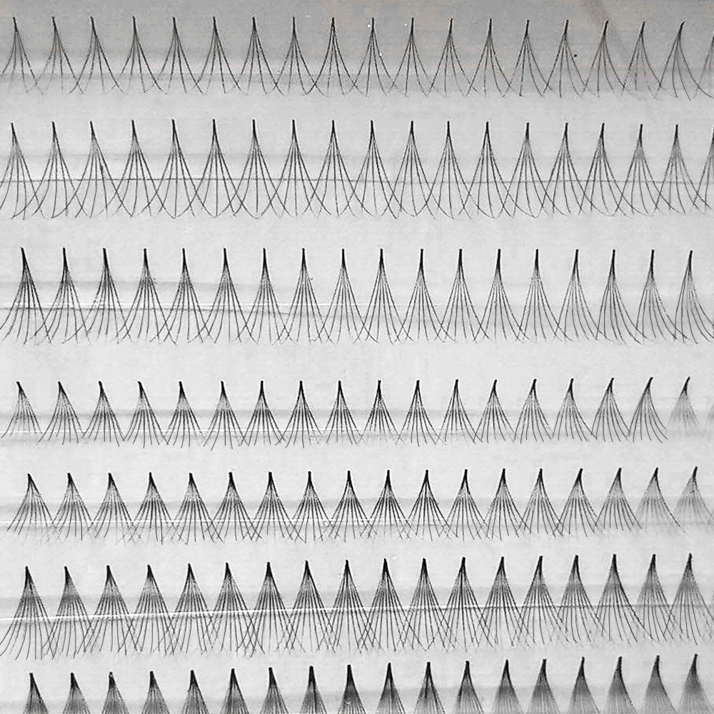 Оптовая продажа, накладные ресницы Abonnie с коротким стебелем с термоклеевым эффектом, накладные ресницы 10d