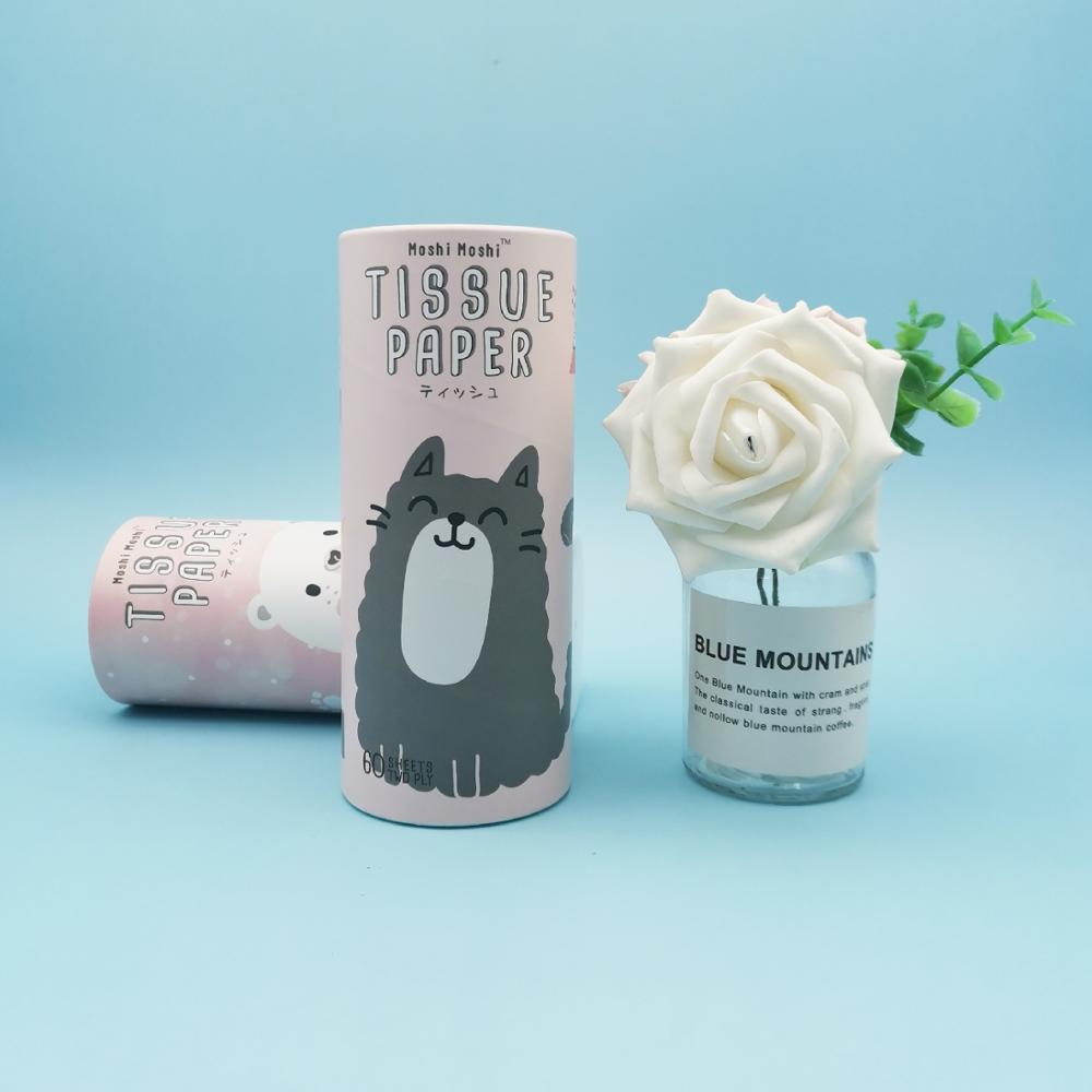 Высококачественная цилиндрическая коробка Автомобильная салфетка для лица оптом для использования в автомобиле