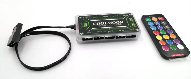 HUB LED contrôleur RGB COOLMOON, nouveau modèle, avec télécommande