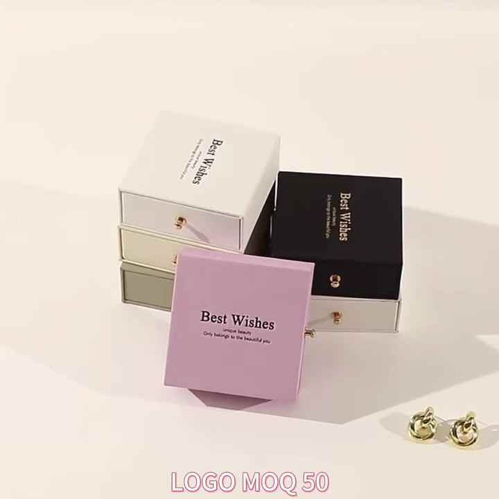 Wholesale Paper Cardboard Small Jewelry Sliding Box Packaging