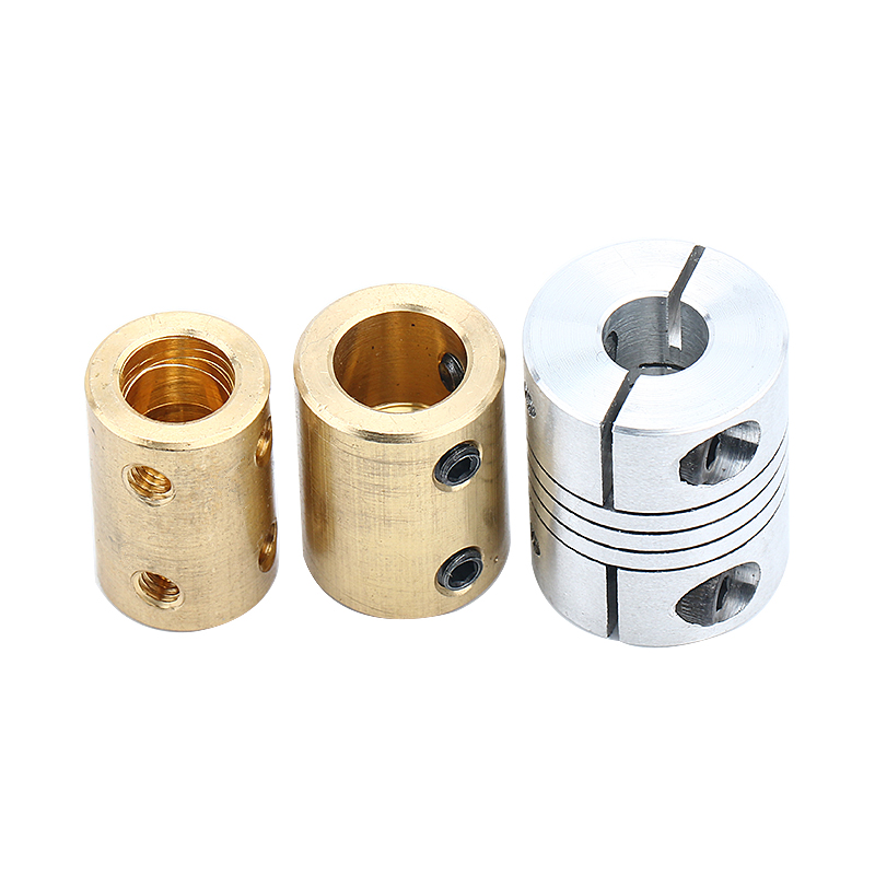 shaft bore size 4mm 5mm 6mm 7mm 8mm 10mm 12mm OD14mm OD16mm OD20 L22mm rigid Brass Copper coupling coupler