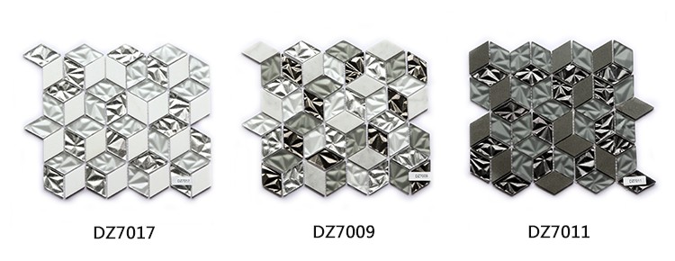 30*30cm Black Glass Mixed Hexagon Shape Natural Stone Mosaic Tile