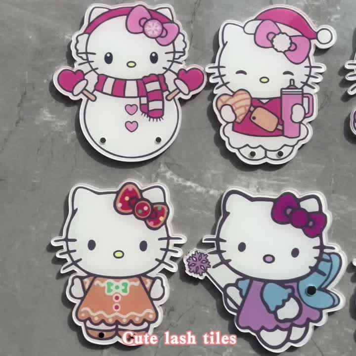 Christmas Snowman Hello Kitty Lash Tile Customize Design Acrylic Lash