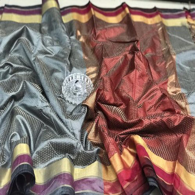 Праздничная одежда, дизайнерское сари из шелка-сырца