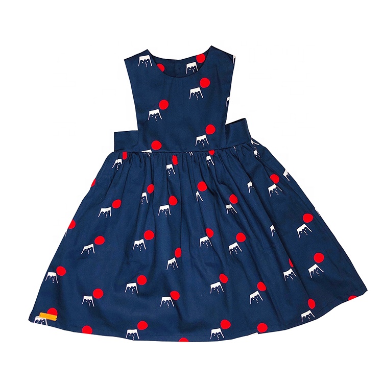 Индивидуальный рекламный трапециевидный жилет для маленьких девочек, платье без рукавов на пуговицах ручной работы