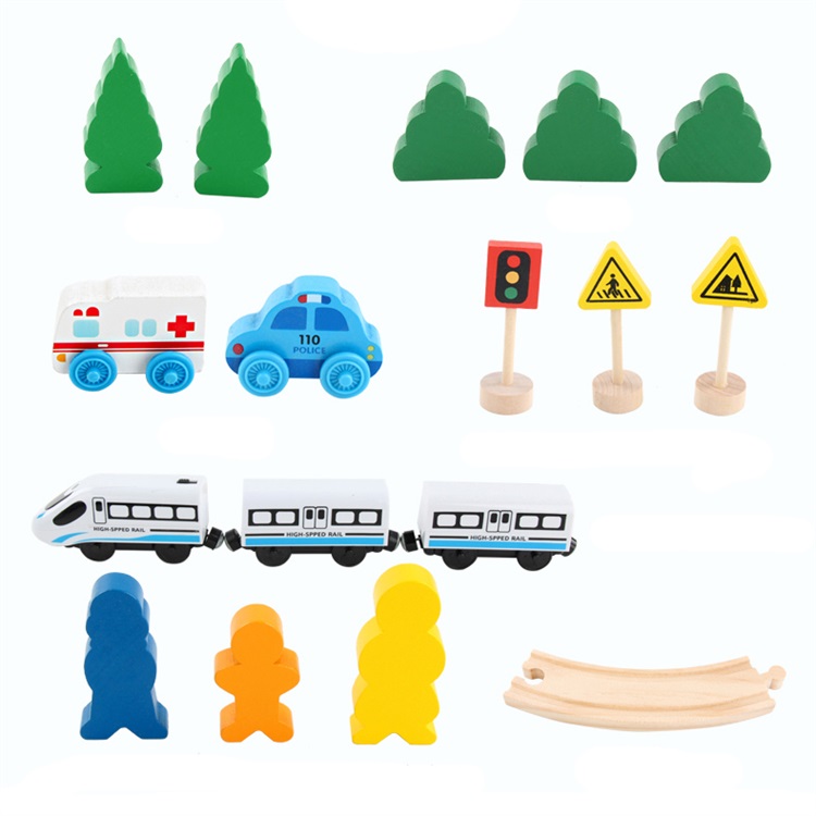 New Design Children Hand-on Training Wooden Train Track Set Toys Hot Selling Boys Girls Self Assemble Developing Toys