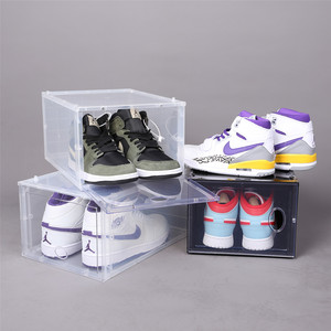 TL5689 wholesale custom stackable drop front transparent shoe box