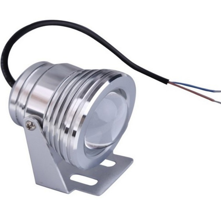 Projecteur LED RGB 10W 12V IP65 – Étanche Pluie Avec Télécommande – Support Réglable – Pour Bateau, Yacht, Jardin, Piscine – Noir