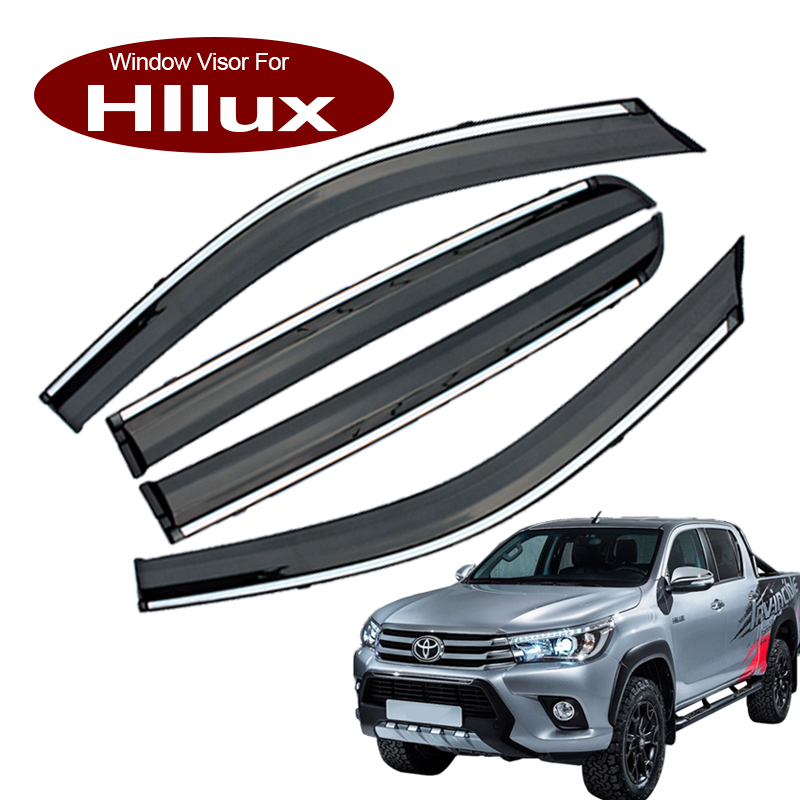 Bonnet Protector Weathershields For Toyota Hilux Revo 2015-2019 Visors