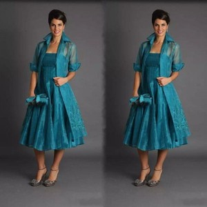 teal mother of the bride dress