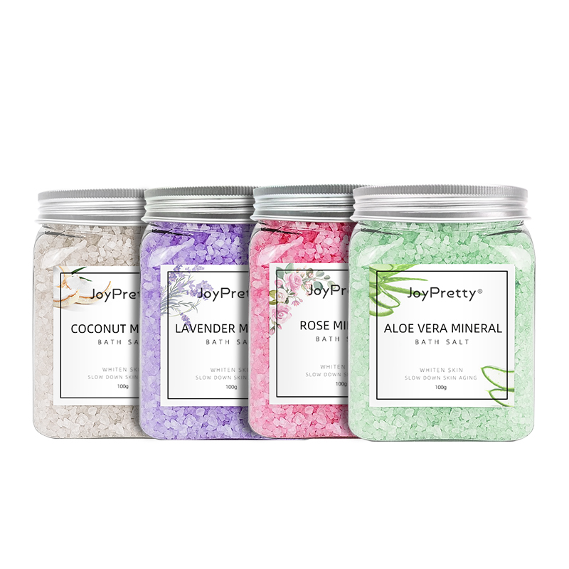 Custom Bath Salts Private Label Relaxing Organic Natural Herbal Rose Petal Aromatic Flower Dead Sea Bath Scrub Salt