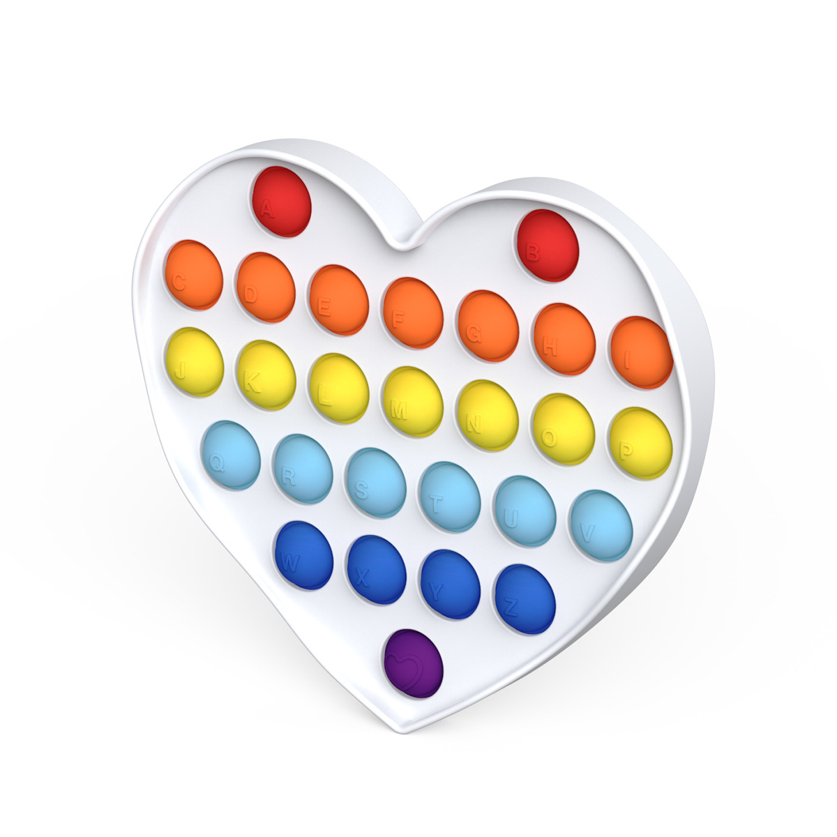 Лидер продаж на Amazon, цветной пресс с двойным материалом, оптовая продажа, игрушка-антистресс с пузырьками, шоппинг в наличии, с алфавитом