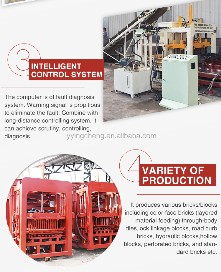 Fuda factory QT4-18 concrete interlock CHB block molding machine cement automatic brick making machine price for sale