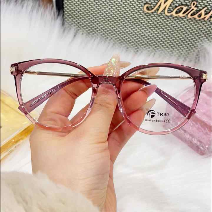 MS 81177 New Women's TR90+Metal Shiny Frame Optical Blue Light