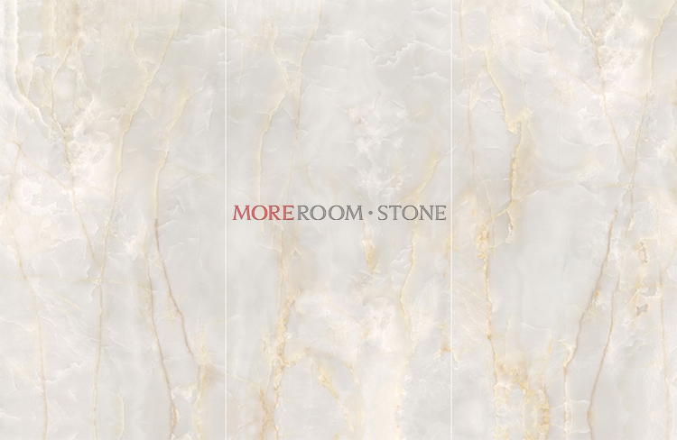 高級ホワイトオニキス大理石オーバーサイズセラミックスラブ薄い