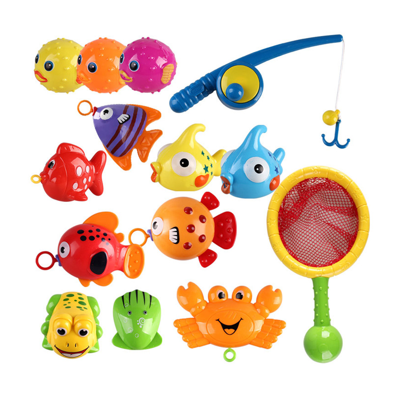 15 шт. высокого класса милый детский комбинезон с рисунком для рыбалки игровой набор игрушек игрушки для ванной