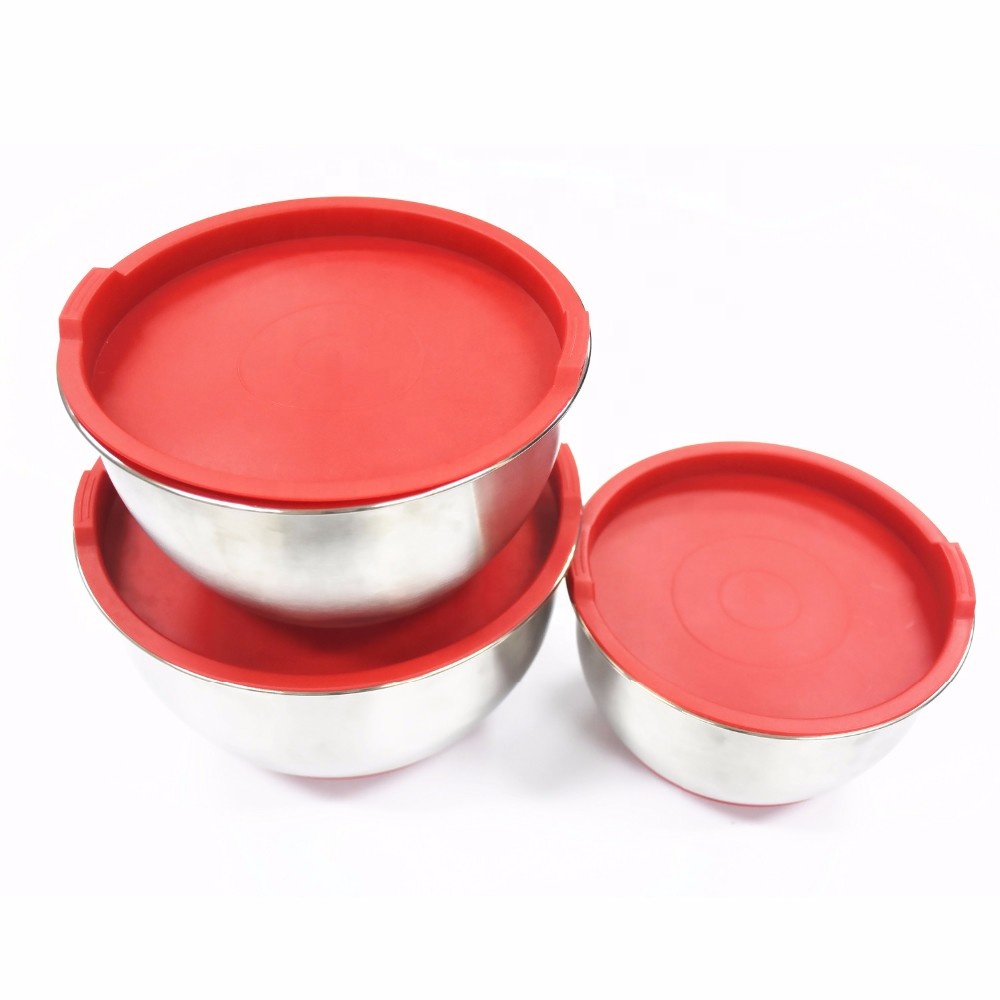 Set 14 Ciotole In Acciaio Inox Con Coperchi In Silicone E Grattugia - Capacità 283g, Durevoli, Classiche, Per Preparazioni