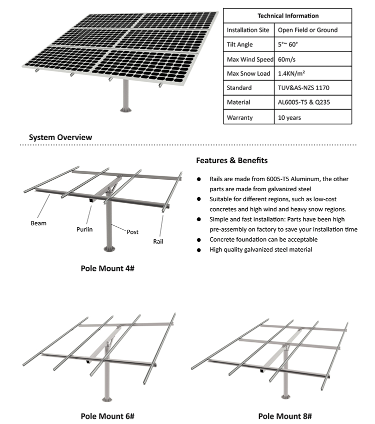 solar pole mounting bracket