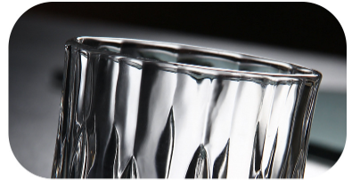 11oz High quality barware elegant drinking cups engraved diamond bottom crystal cut glass cup whiskey glass Tumble