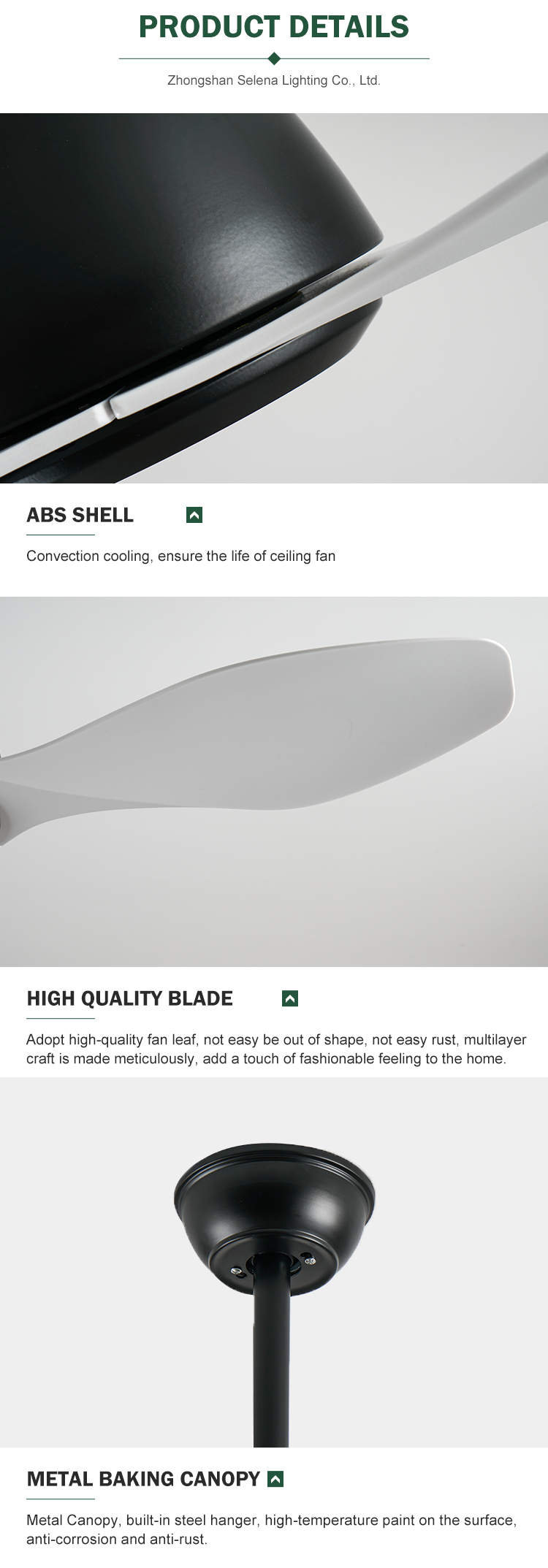 Breezelux wholesale Cheap Price Quickly Delivery Modern Simple Flush Mounted PC Remote Control Led Ceiling Fans