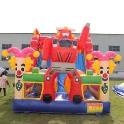 2019 hot sale robot inflatable dry slide bouncer combo game