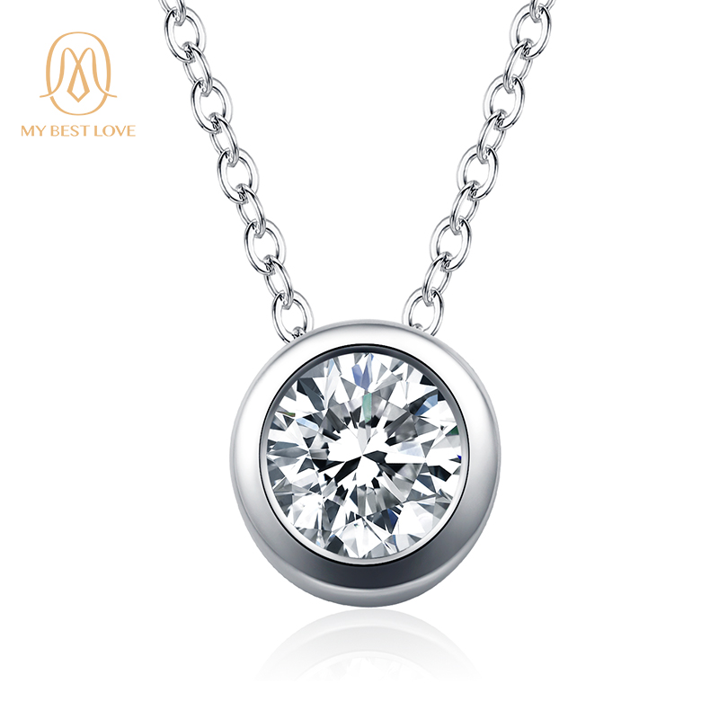 925 Sterling Silver Jewelry Choker Necklace Moissanite Women Fashion Diamond Jewelry Pendant Necklace