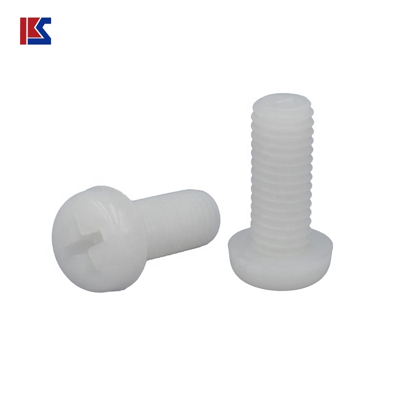 100p M2 M2.5 M3 white Round Nylon Screws Phillips Plastic Round Head Bolt tt