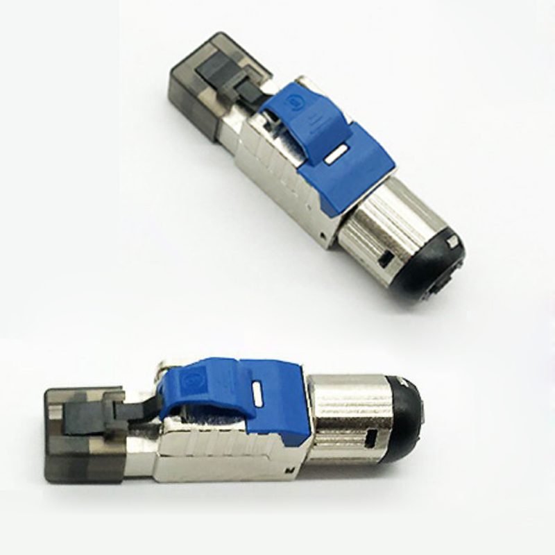 Zinc Alloy Cable Shielded Ethernet Cable Cat8 Cable Gold Plated Rj45 Tool Free