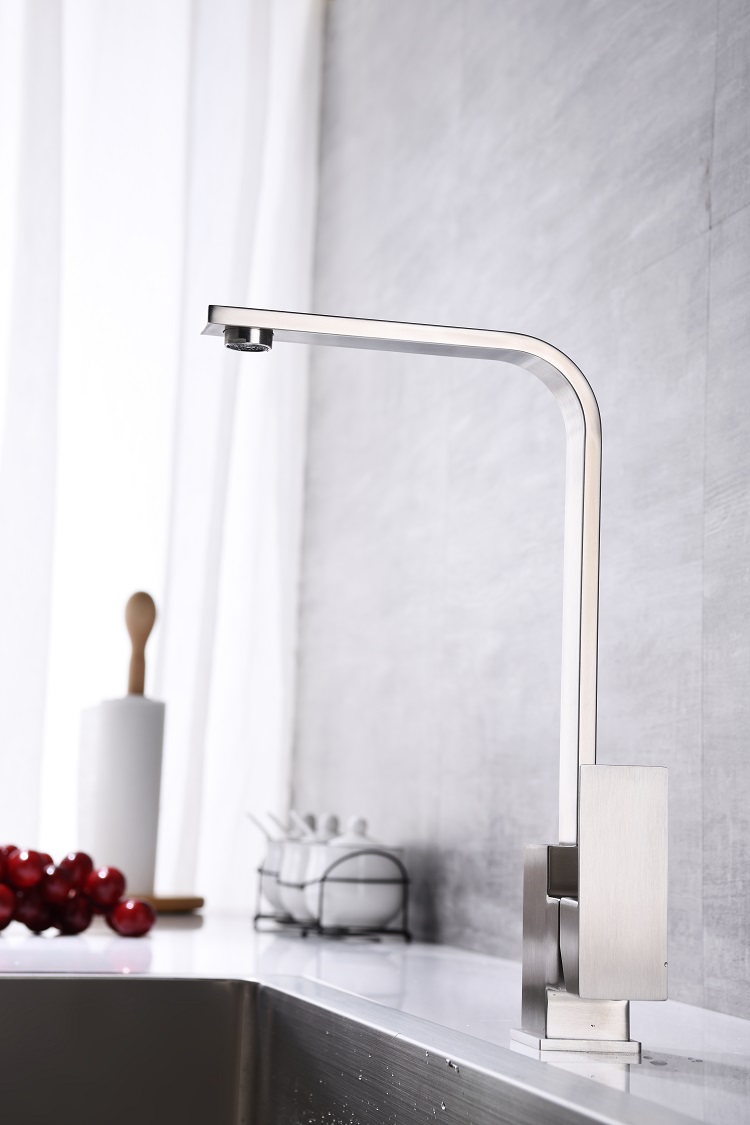 Fashion restaurant multi function sus304 kitchen faucet tap stainless steel square kitchen faucet torneiras da cozinha