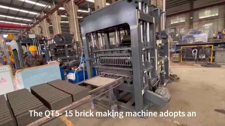 QT 5-15 Full Auto Concrete Brick Making Machine Paver Curbstone Hollow ...