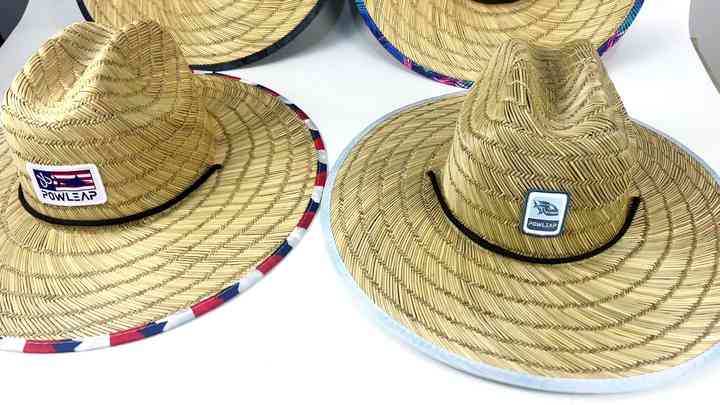 Promotional Custom Natural Grass Cloth Fishing Hat Sunshade Beach
