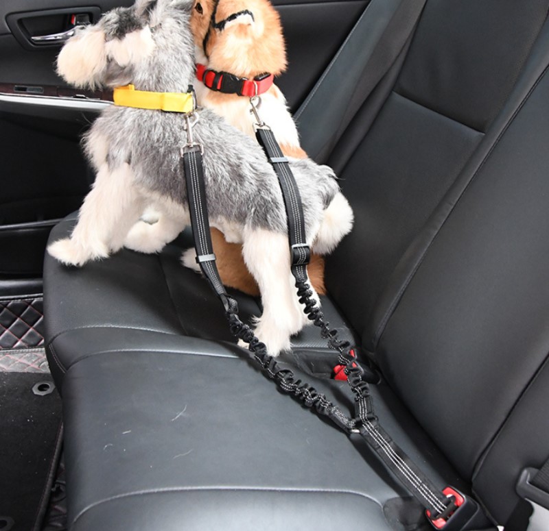 车辆用双铅宠物车安全带汽车座椅皮带双宠物狗皮带