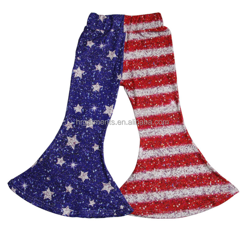 Детские леггинсы с принтом, модные леггинсы с блестками и полосками в виде звезд для маленьких девочек, 4 июля, 2021