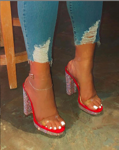 clear heel platform shoes