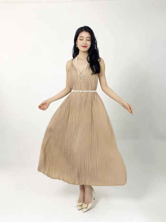 irregular pleated dress women Cocktail Dresses for Women Sexy Deep-V Side Split Midi Sling Dress Fashion Irregular Hem Pleated Party Dress Green Small at Amazon Women's Clothing store