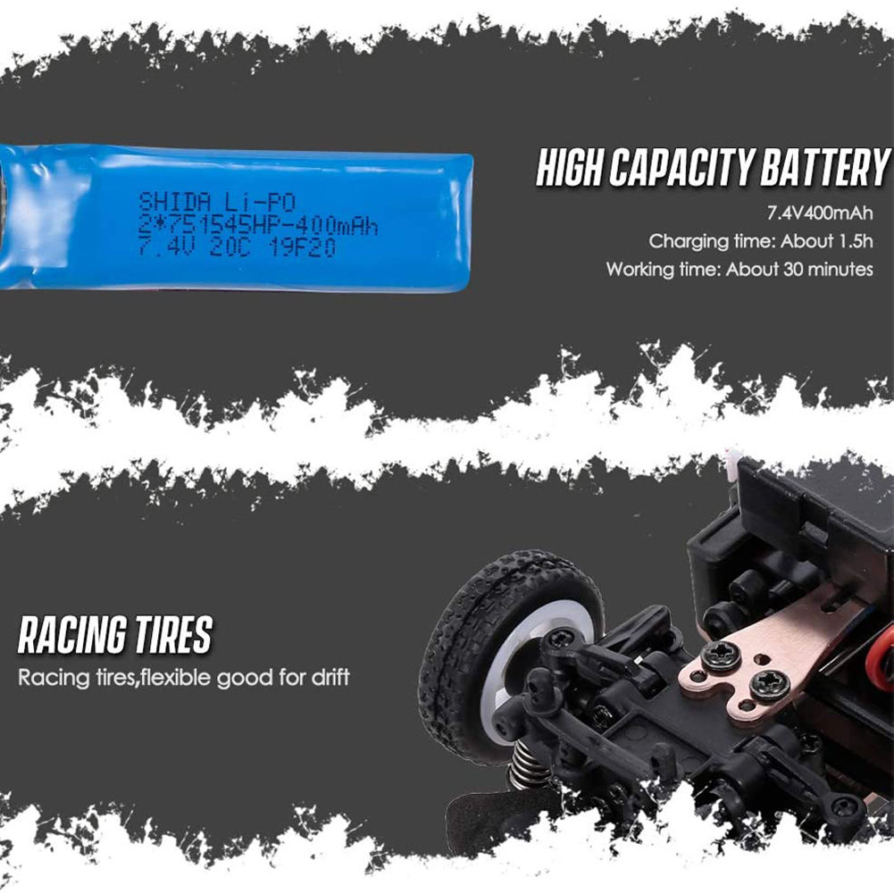 WLtoys Mobil RC K989, Otomobil Balap Kecepatan Tinggi Skala 1/28  Pengendali Jarak Jauh Mainan RC Model Mobil Mainan untuk Dalam dan Luar