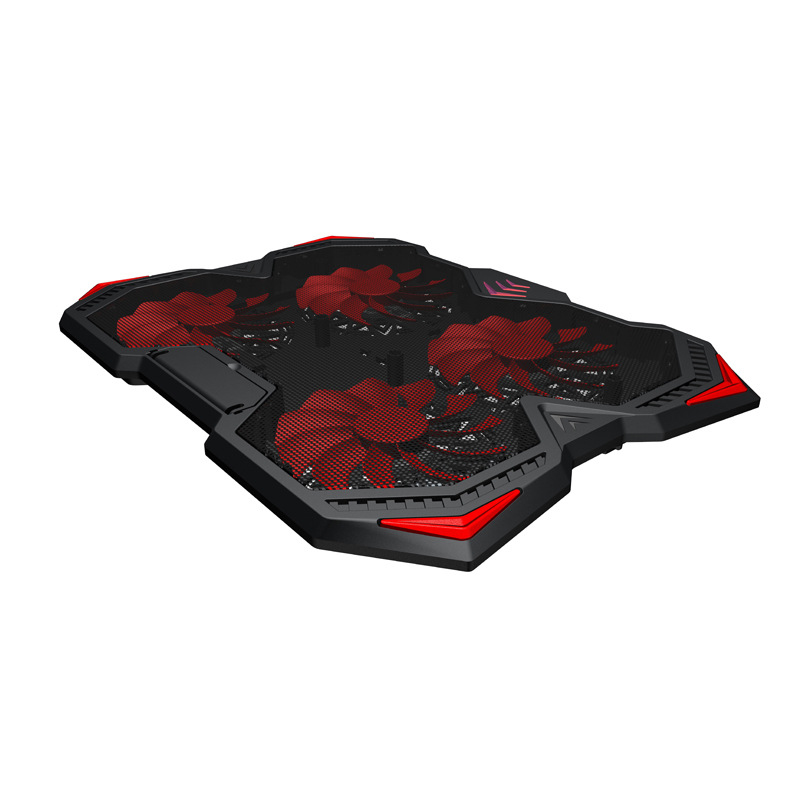 Охлаждающая подставка для ноутбука, распродажа, 17 дюймов, 4 вентилятора, регулируемый складной кулер для ноутбука с двумя USB-портами