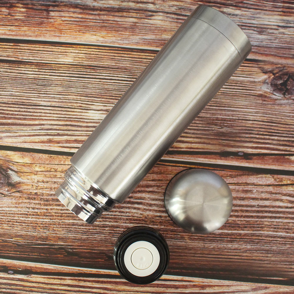 便携式子弹双壁真空瓶保温瓶水瓶不锈钢咖啡露营真空瓶带杯盖