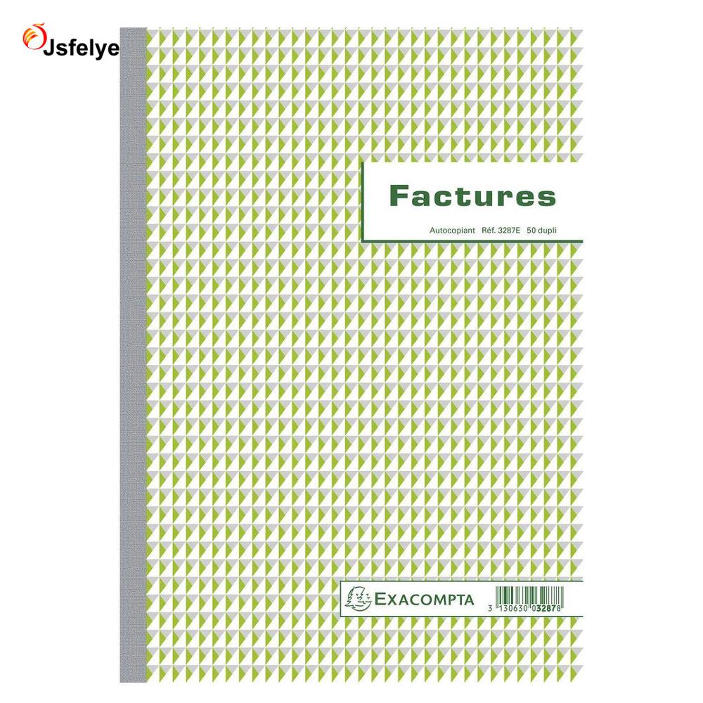 A4, вертикальный дубликат, безкарбоновая французская печать, коммерческая форма счета с НДС