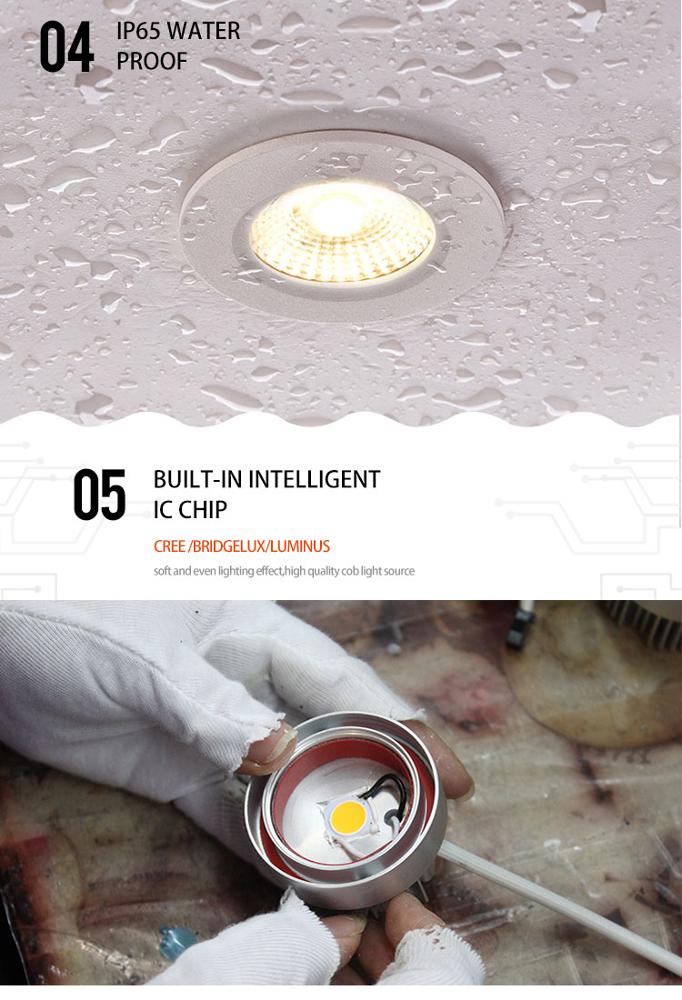 ip65 waterproof bathroom led downlights Vertex Lighting